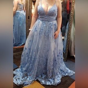 Flowery Prom Dress